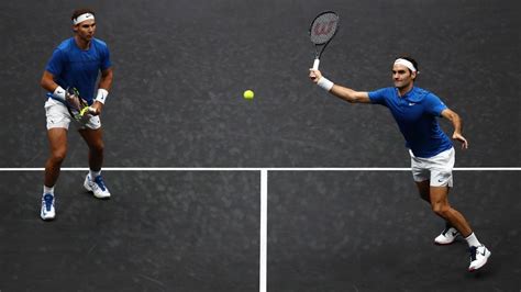 Rafael Nadal, Roger Federer team up for first time and win