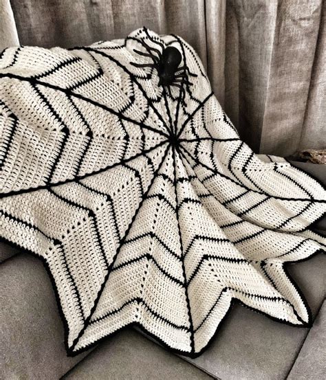 Crochet Ripple Spider Web Afghan A Fun Addition To Your Halloween