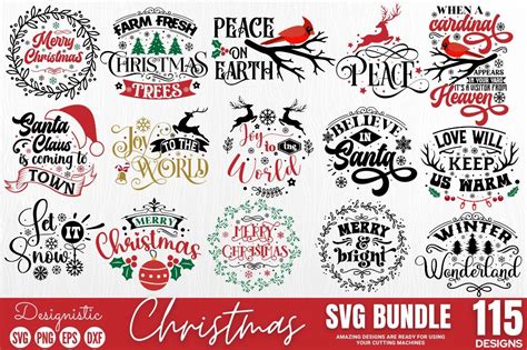 Mega Christmas Svg Bundle By Designs Dark Thehungryjpeg