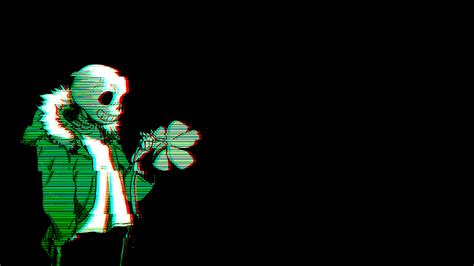 Wallpaper Undertale Sans Chromatic Aberration Glitch Art Simple