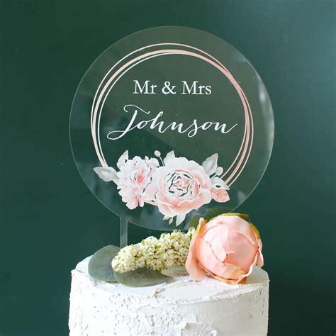 Acrylic Wedding Cake Topper Jenniemarieweddings