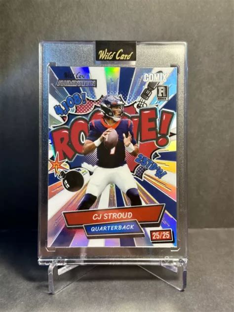 Cj Stroud Rookie Wild Card Alumination Comix Bleu Blanc Holo