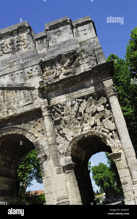 triumphal arch, orange, france Stock Photo - Alamy