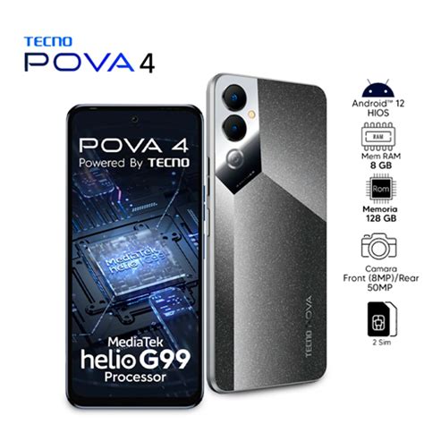 Celular TECNO POVA 4 Gris 8Gb+128Gb LG7n – Electroamigo