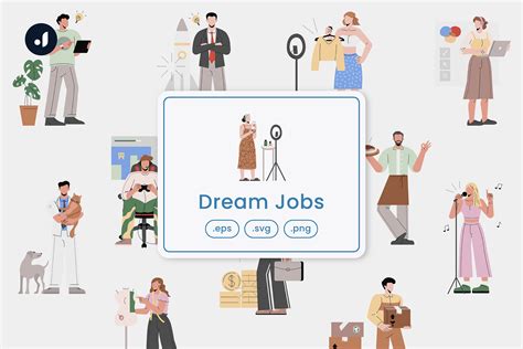 Dream Jobs Illustration Graphic By Jump Studio Creative Fabrica