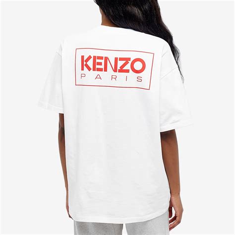 Kenzo Paris Logo Oversize T Shirt White End Uk