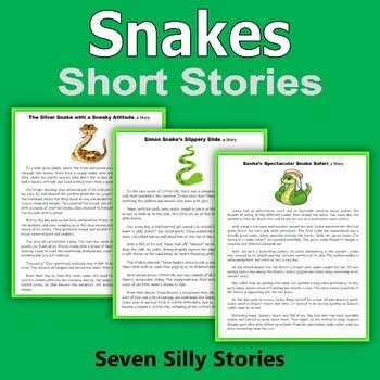 Snakes Short Stories By The Gifted Writer TPT