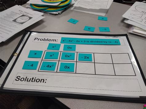 Dividing Polynomials Using The Box Method Puzzles Math Love