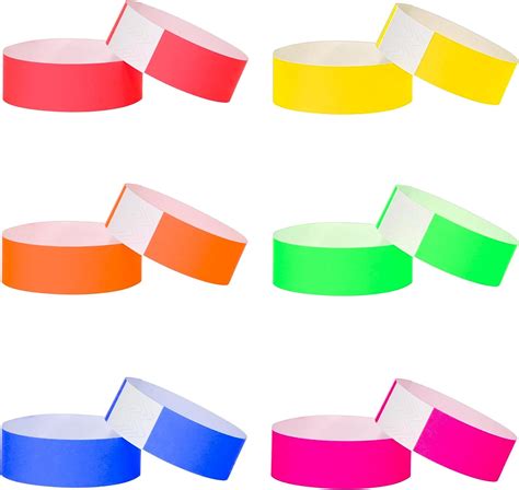 L LIKED Colourful Synthetic Paper Wrist Bands 600 Pcs Wristbands For