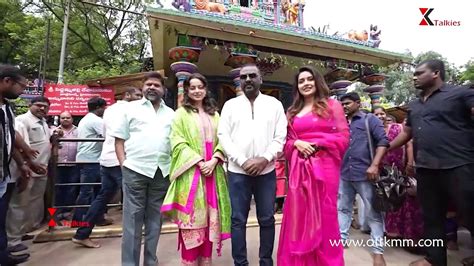 Chandramukhi Team Visit Peddamma Thalli Temple Raghava Lawrence