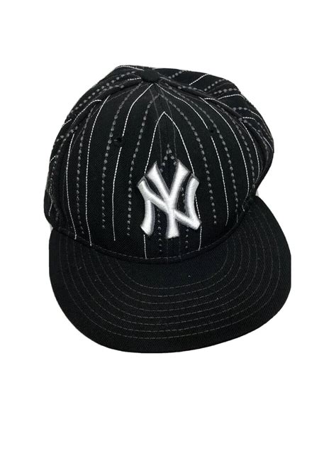 59 Fifty Baseball Cap Hat New York Yankees Black Whit Gem