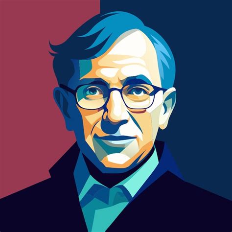 Stephen Hawking Vector Illustration Flat Premium Ai Generated Vector