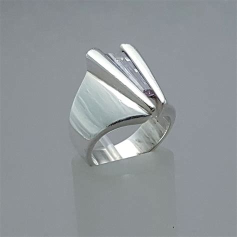 Zware Modernist Tanzaniet Getest Silver Ring Catawiki