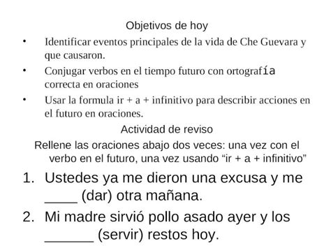 Ppt Objetivos De Hoy Identificar Eventos Principales De La Vida De Che Guevara Y Que Causaron