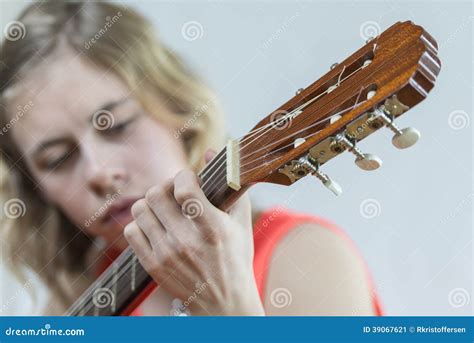 Girl Playing Acoustic Guitar Stock Image Image Of Guitar Classical