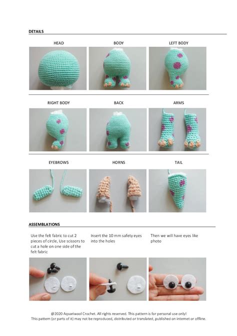 SULLY crochet pattern