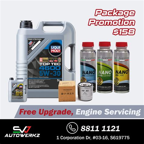 Engine Oil Servicing Oil Change Package W Liqui Moly W