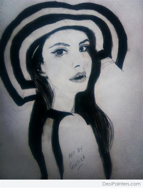 Pencil Sketch of Girl - Desi Painters