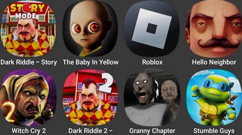 The Baby In Yellow Dark Riddle Story Mode Roblox Hello Neighbor Witch