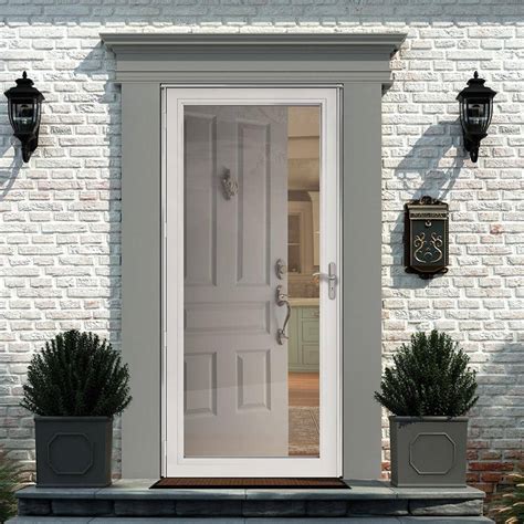 Andersen 3000 Series Full View Interchangeable Aluminum Storm Door - The Home Depot