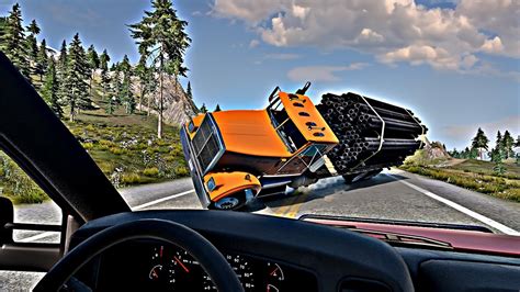 Realistic Truck And Car Crashes 2 BeamNG Drive YouTube