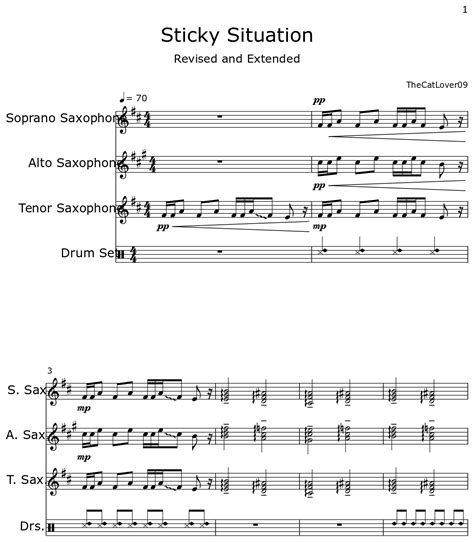 Sticky Situation Sheet Music For Soprano Saxophone Alto Saxophone