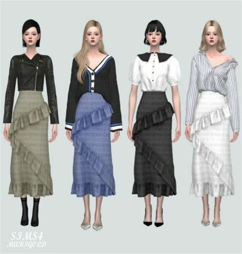 Long Skirt Sf At Marigold Sims 4 CC Download