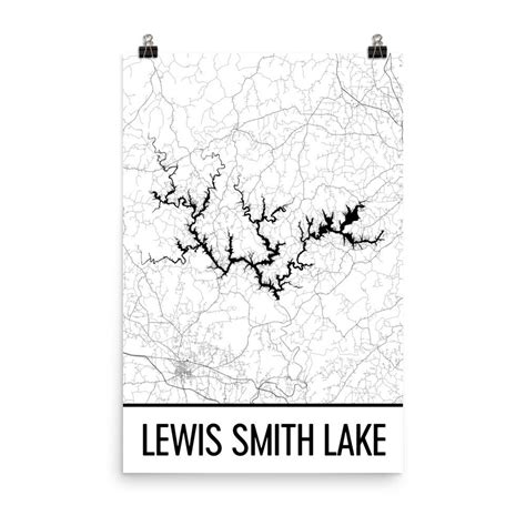 map of lewis smith lake
