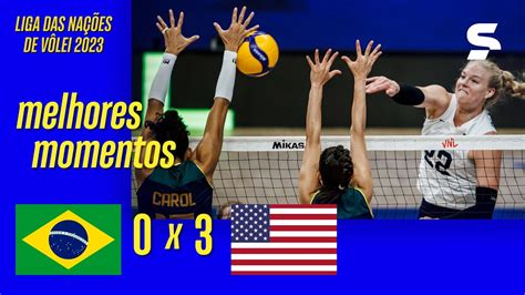 Brasil X Estados Unidos Melhores Momentos Liga Das Na Es De