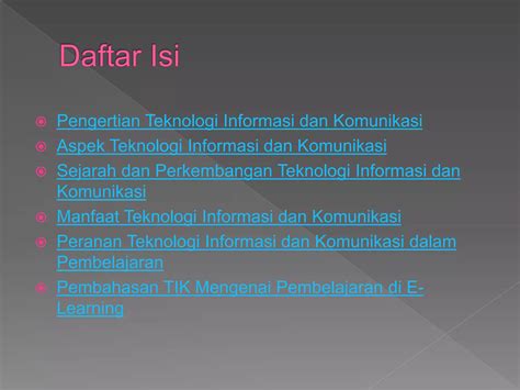 Teknologi Informasi Dan Komunikasi Ppt