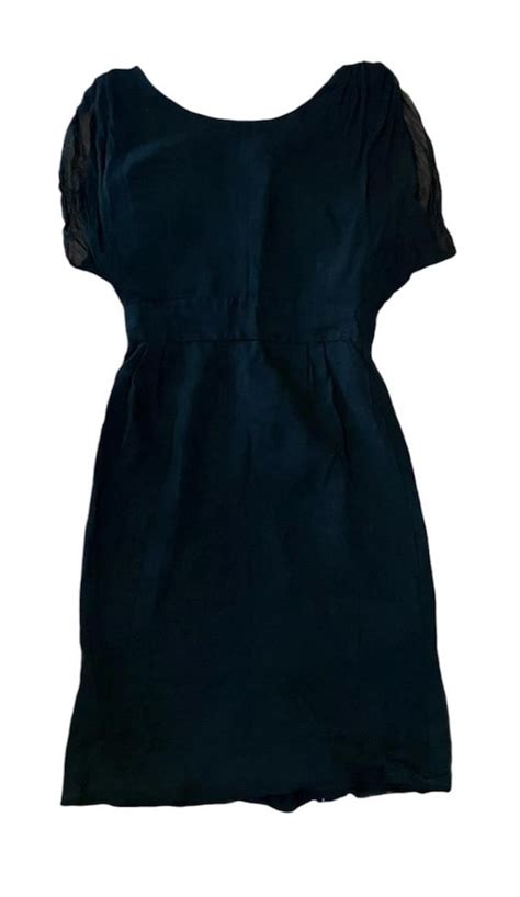 S Elinor Gay Black Chiffon Dress Gem