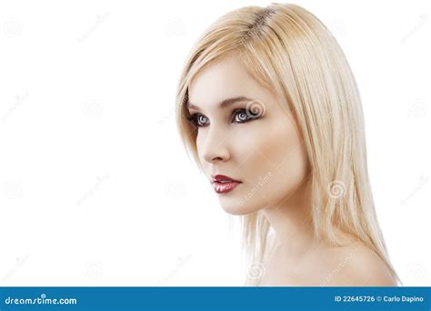 Dame Blonde Avec Le Type De Cheveu Photo stock Image du fille séduisant 22645726