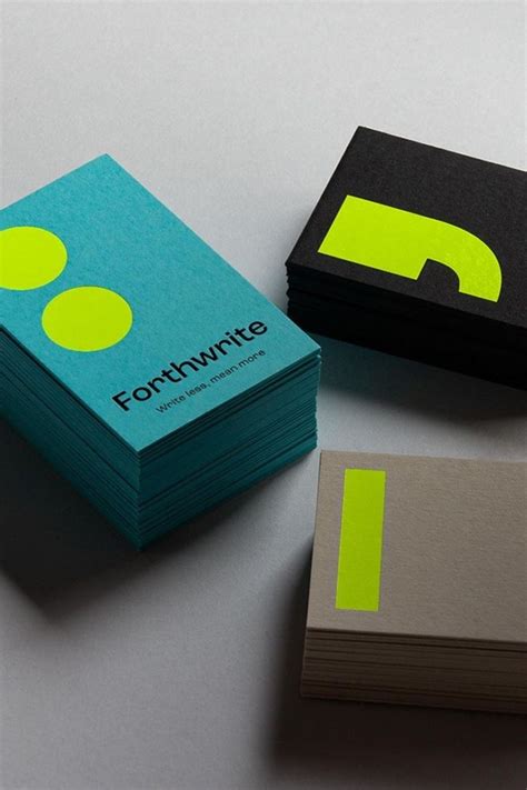 Neon Yellow Foil Business Cards