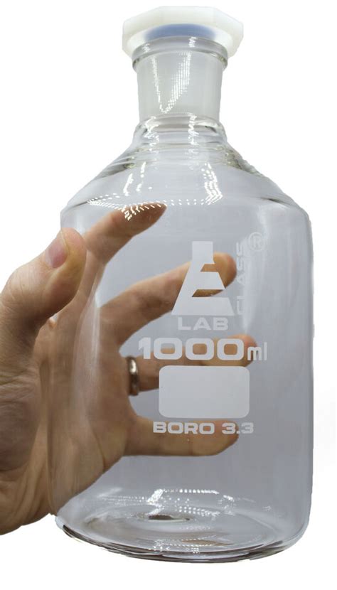 Eisco Ml Oz Glass Reagent Bottle With Acid Proof