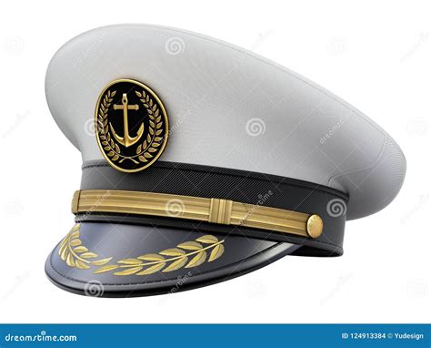 Navy captain hat stock illustration. Illustration of sailorwhite ...