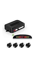 Cocar Noir Voiture Radar De Recul Led Parking Beep Park Assist