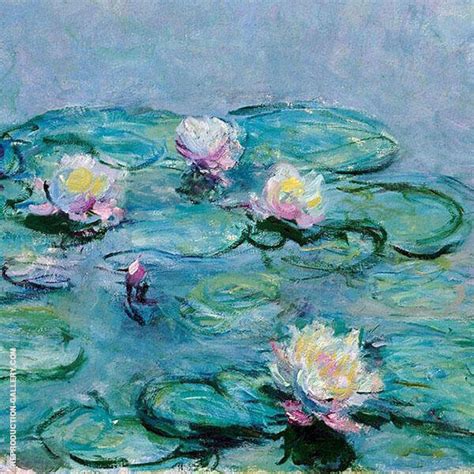 water lilies detail   claude monet oil painting reproduction