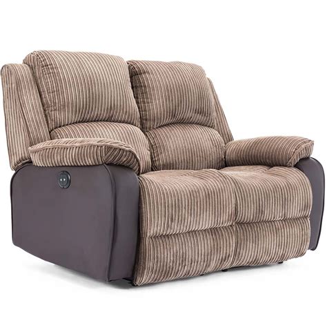 Postana Electric High Back Jumbo Cord Fabric Recliner Seater Sofa