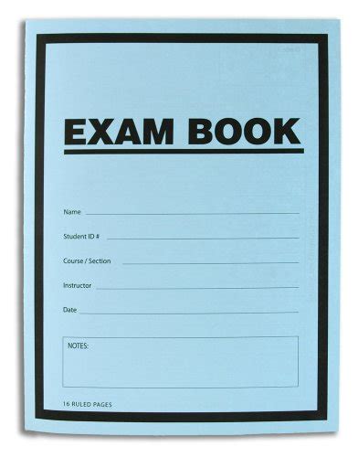 Bookfactory Exam Blue Book Blue Exam Book Blue Test Book 25 Book