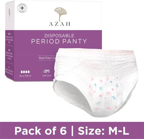 Azah Disposable Period Panties 12 Hours Complete Protection Size M