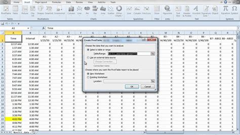 Time Intervals Using Excel Pivot Table Youtube