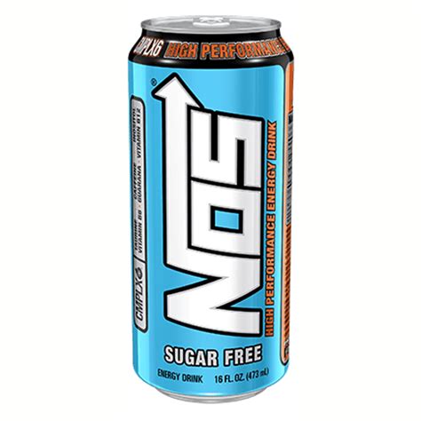 NOS Sugar Free High Performance Energy Drink 16 Oz Cans Pack Of 12