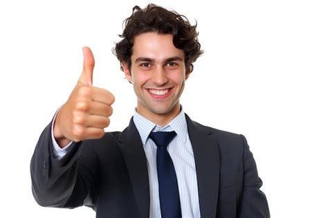 Premium AI Image A Man In A Suit Giving A Thumbs Up Sign