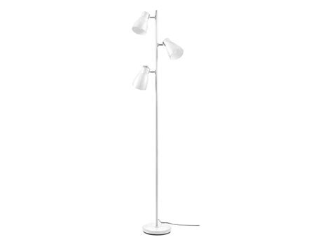 DIXON Lampadaire en Métal Blanc 3 Spots Orientables