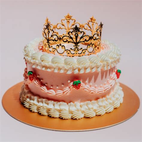 Pink Princess Crown Cake