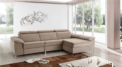 Modern Beige Sectional Sofa Ef 017 Fabric Sectional Sofas