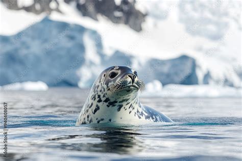 Leopard Seal Also Referred To As The Sea Leopard Is The Second