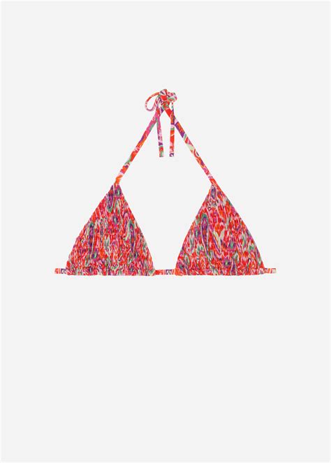 Triangle Bikini Top With Removable Padding Vibrant Paisley Calzedonia