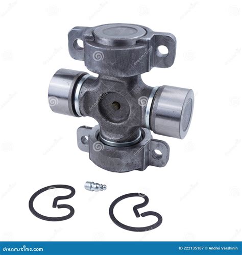 Cross Joint For Propeller Shaft And Set Of Circlips Stock Image Image