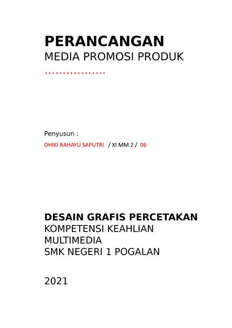 Format Laporan Branding Produk Downgrade Perancangan Media Promosi